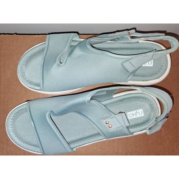 NWOB Ryka Ortholite Memory Foam Blue Sandals Sz 8.5M - Picture 2 of 4